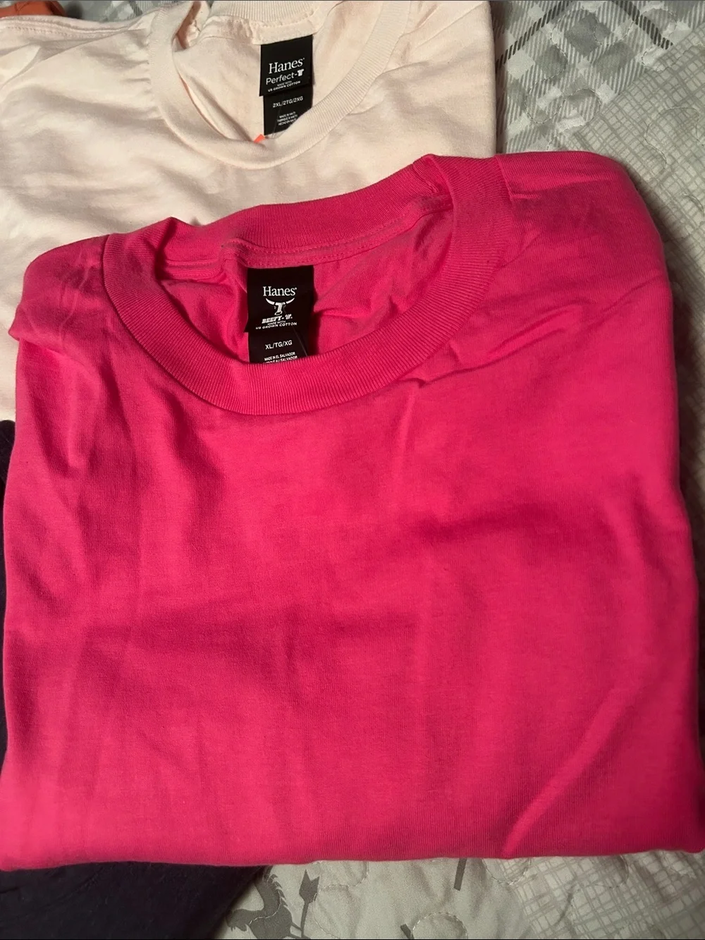 Assorted Women's Short Sleeve Tees - Pink, Hot Pink, Orange, Plum, Navy - Picture 2 of 6